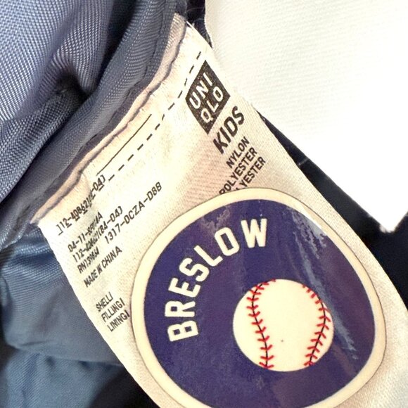 Uniqlo Kids Puffer Lightweight Full Zip Hooded Nylon Jacket Girl Boy 5 6 Blue - Picture 8 of 8